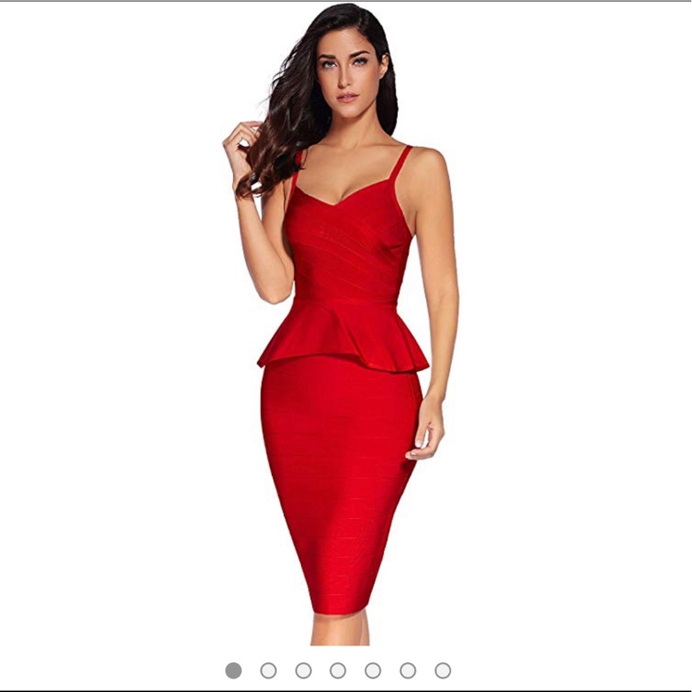 Meilun Women Two Piece Midi Bodycon Bandage Dress
